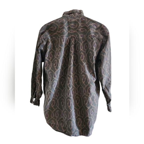 Vintage 90's Faded Paisley Button Down Shirt - Picture 4 of 7